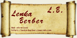 Lenka Berber vizit kartica